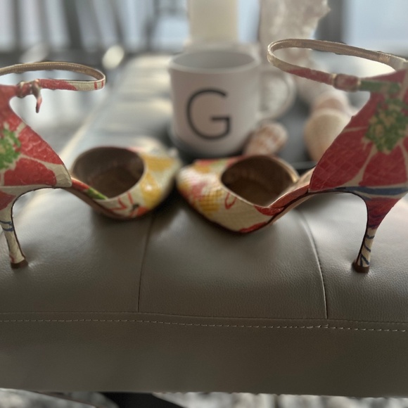 Dolce & Gabbana Multicolor Lizard Leather Heels US 8.5 - Picture 1 of 6